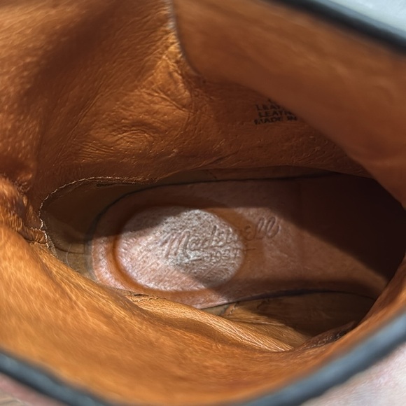 Madewelll The Biker Lowrider Black Leather Moto Boots Size 6 - Picture 7 of 8